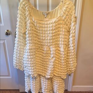 Simply Southern Cream Textured Dress